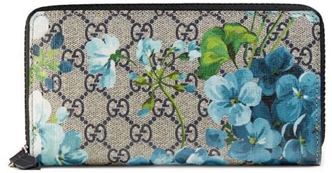 gucci blue flower wallet chevron|Blue Gucci Wallets and cardholders for Women .